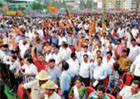 IT corridor chokes as fans throng Modi rally in droves